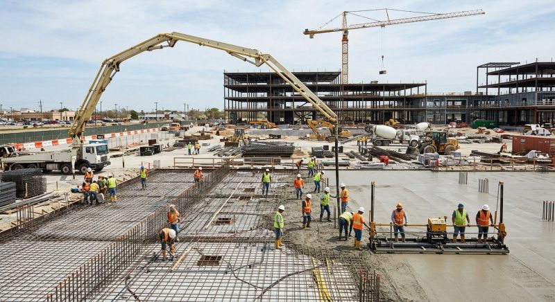 Commercial Slab Construction in West Des Moines, IA